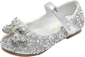 6 Strap on Shoes Bow Girls Princess Sandals Crystal Non-Slip Shoes Kids Toddler Fashion Baby Shoes Canvas Shoes