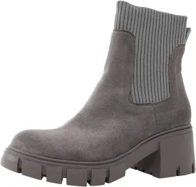 Ankle Boots for Women, Women's Fashion Platform Elastic Chunky Block Heel Chelsea Boots Lug Sole Non-Slip Combat Shoes