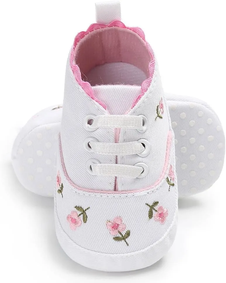 Baby Canvas Shoes -0-18 Months Infant Girls Boys Sneakers Anti-Slip Toddler First Walkers Slip On Newborn Crib Shoes