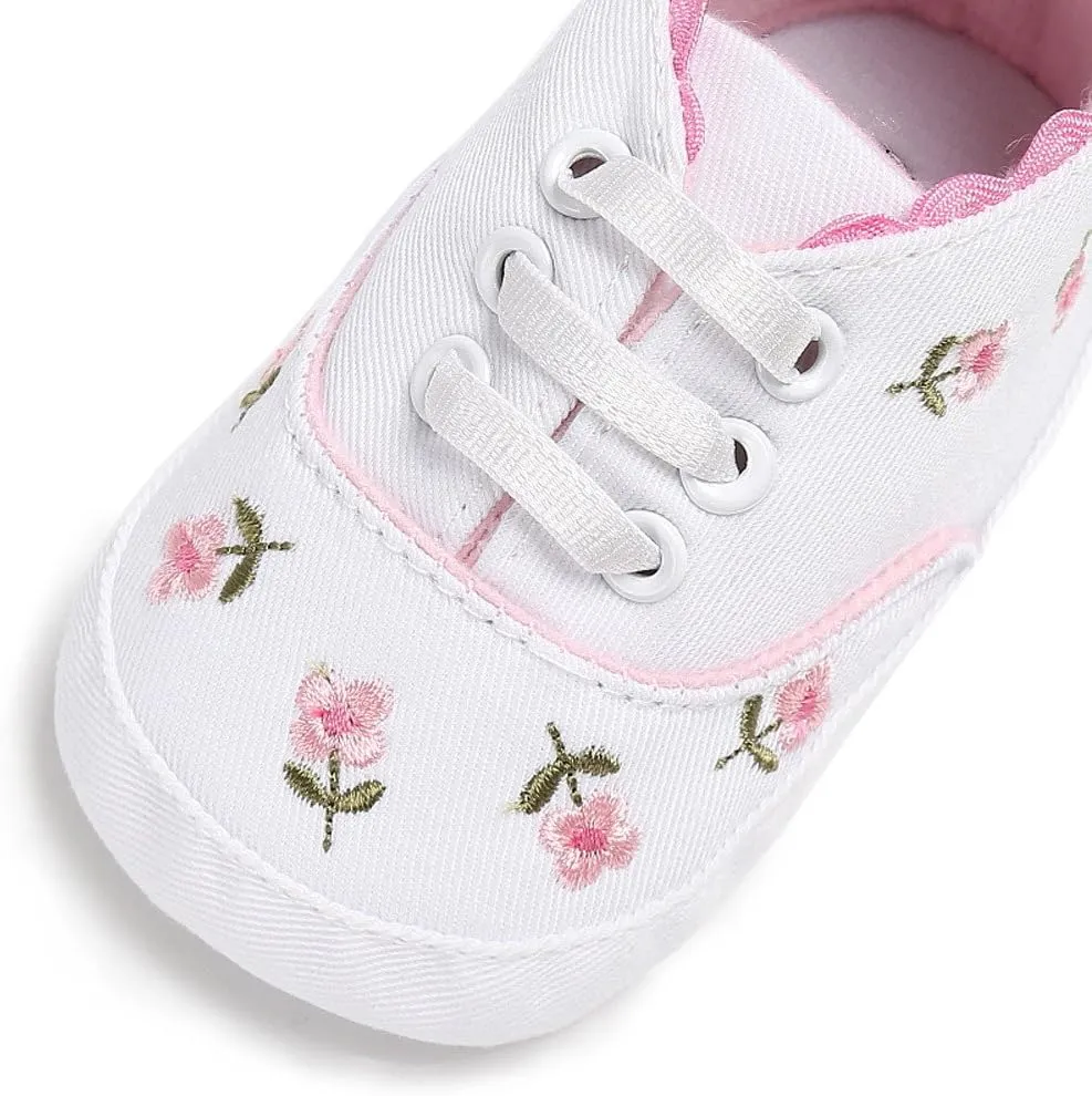Baby Canvas Shoes -0-18 Months Infant Girls Boys Sneakers Anti-Slip Toddler First Walkers Slip On Newborn Crib Shoes