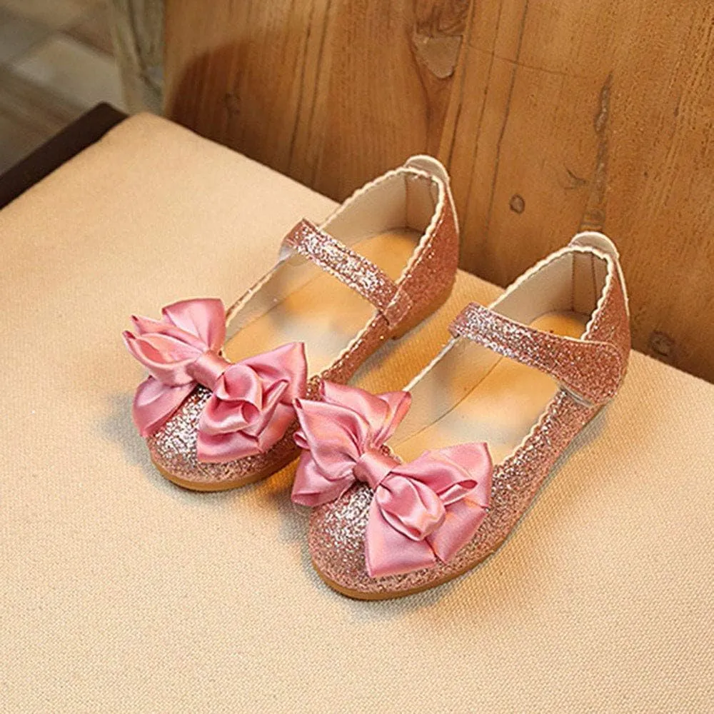 Baby Shoes Size 8 Bowknot Fashion Dance Single Shoes Children Princess Girl Nubuck Leather Shoe Toddler Size 6