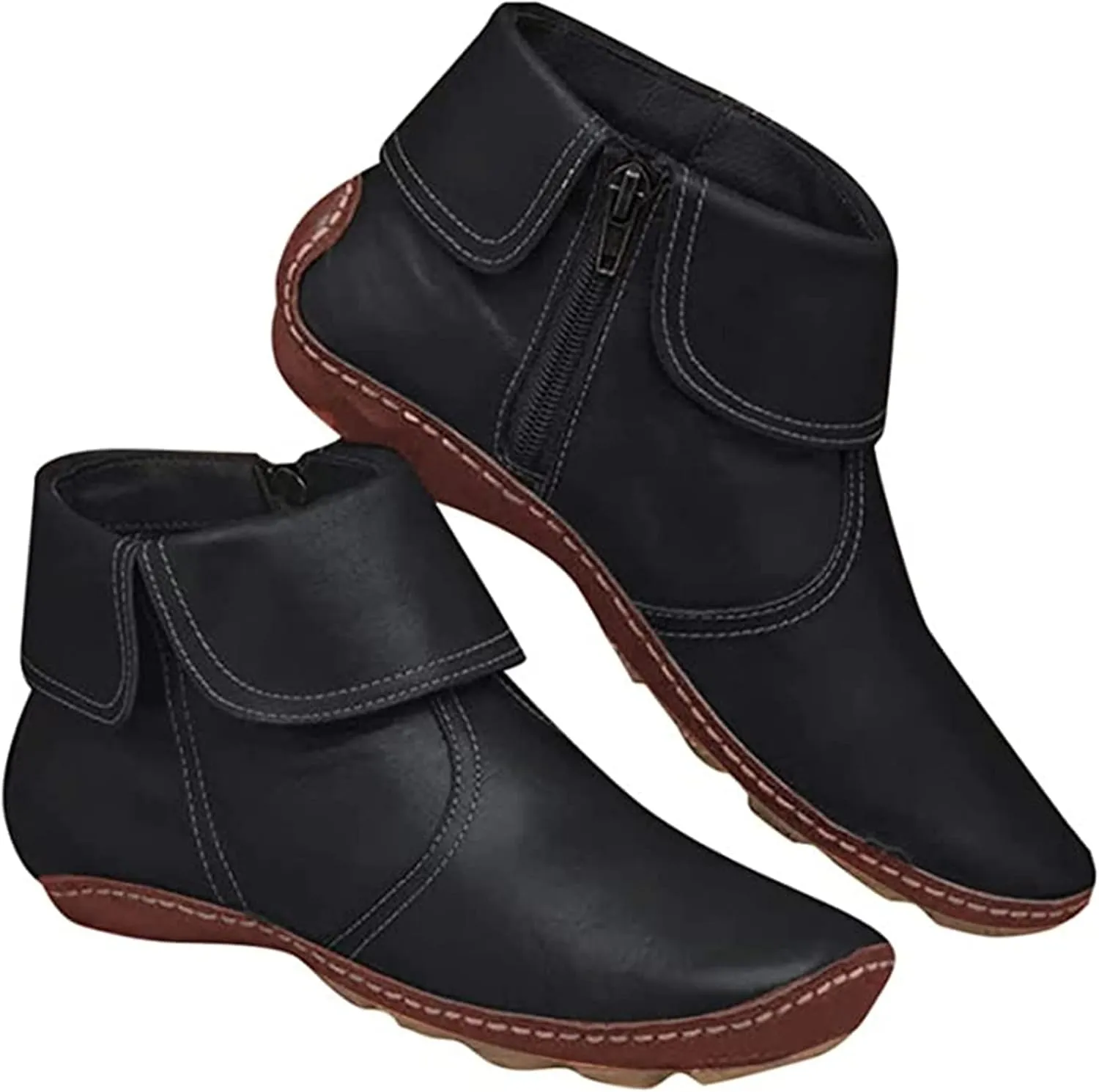 Boots For Women Ankle Booties Walking Fashion Combat Boots Cowboy Cowgirl Western Short Booties High Top Winter Shoes