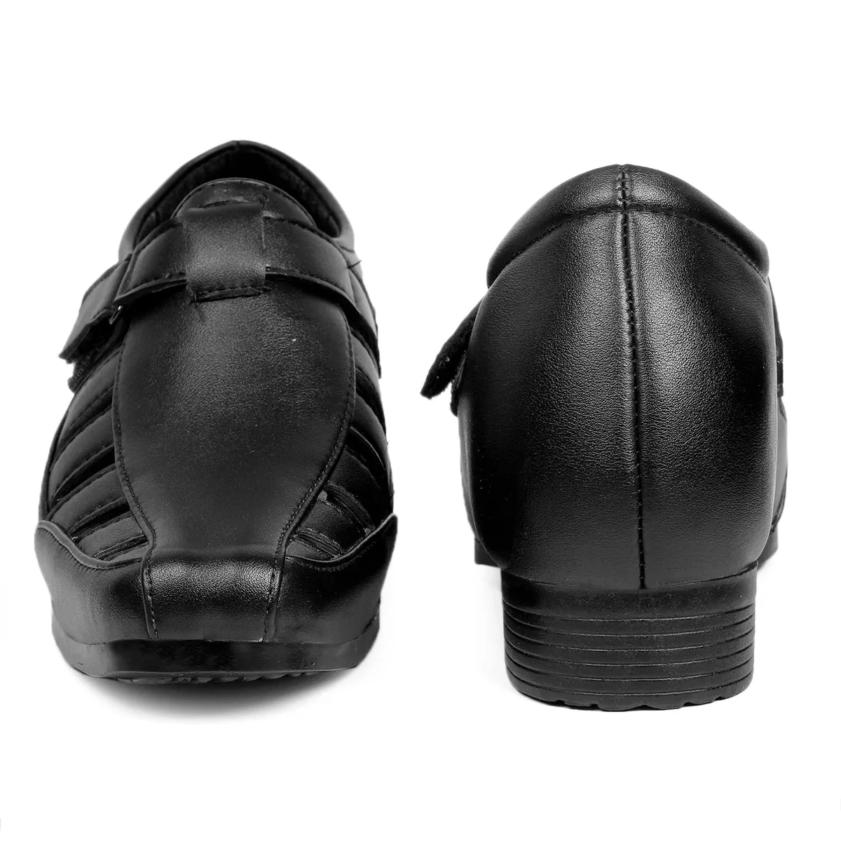 Bxxy's 3 Inch Hidden Height Increasing Vegan Leather Roman Sandals for Men