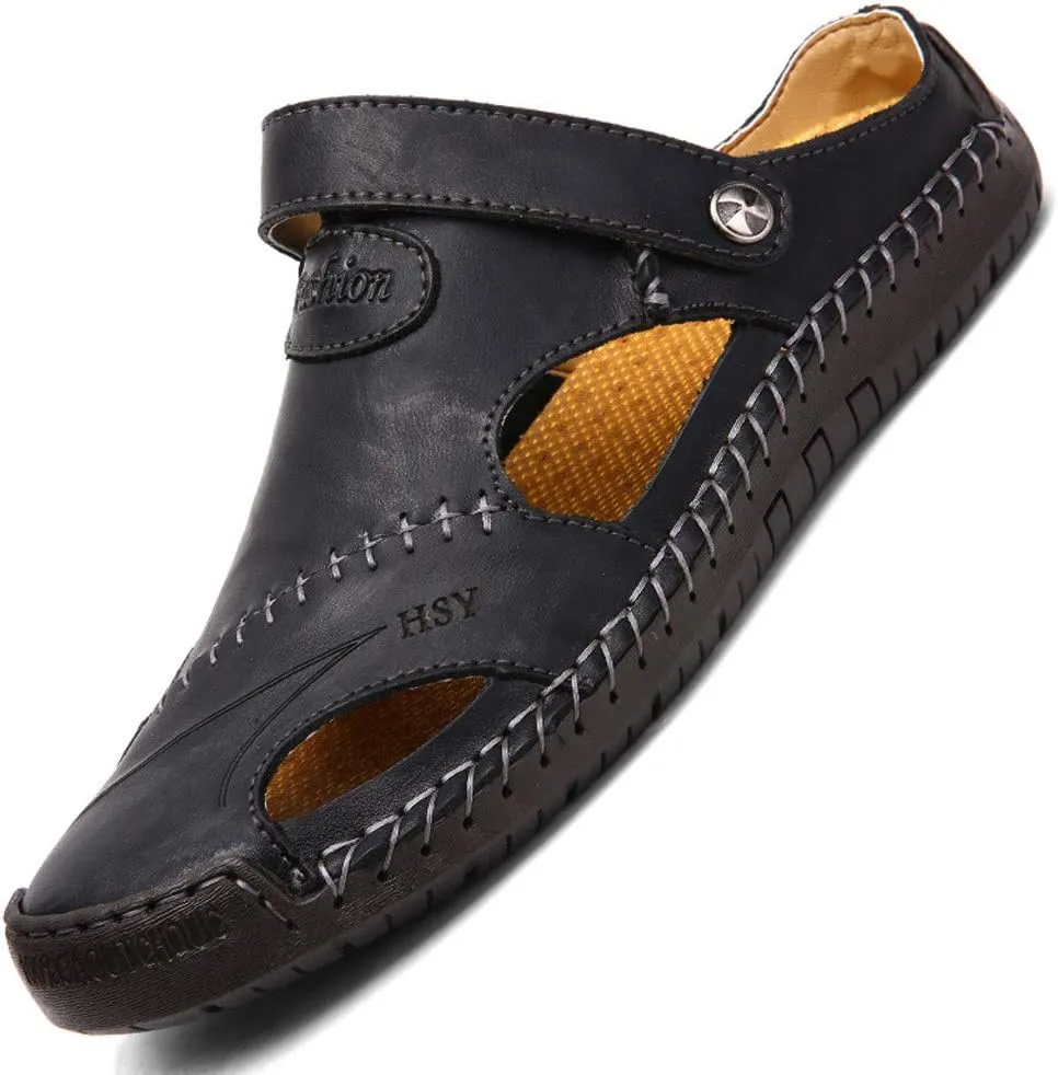 Casual Shoes Breathable Sandals Men's Leather Summer Outdoor Beach Men's sandals Knee Sandals for Men