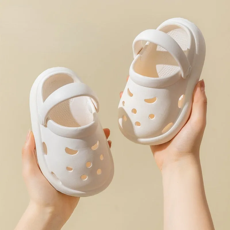 Cave Hole Baby or Kids Beach Sandals, Summer Clogs