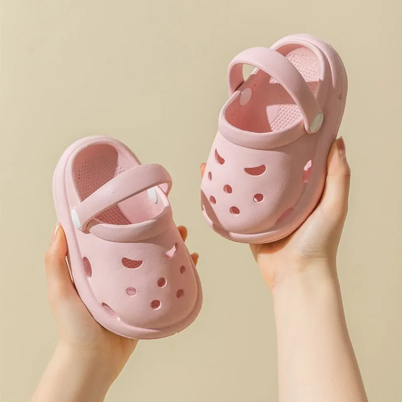Cave Hole Baby or Kids Beach Sandals, Summer Clogs