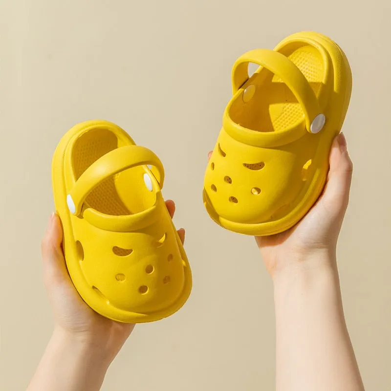 Cave Hole Baby or Kids Beach Sandals, Summer Clogs