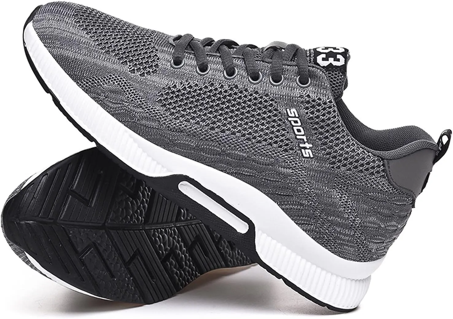 CERYTHRINA Men Elevator Sneakers Invisible Height Increasing Elevator Shoes Sports Shoes 2.36 Inches Breathable Lace up Sneakers