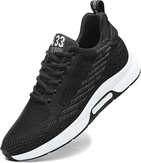 CERYTHRINA Men Elevator Sneakers Sports Shoes Invisible Height Increasing 2.36 Inches Taller Elevator Shoes Lace up Fashion Sneakers