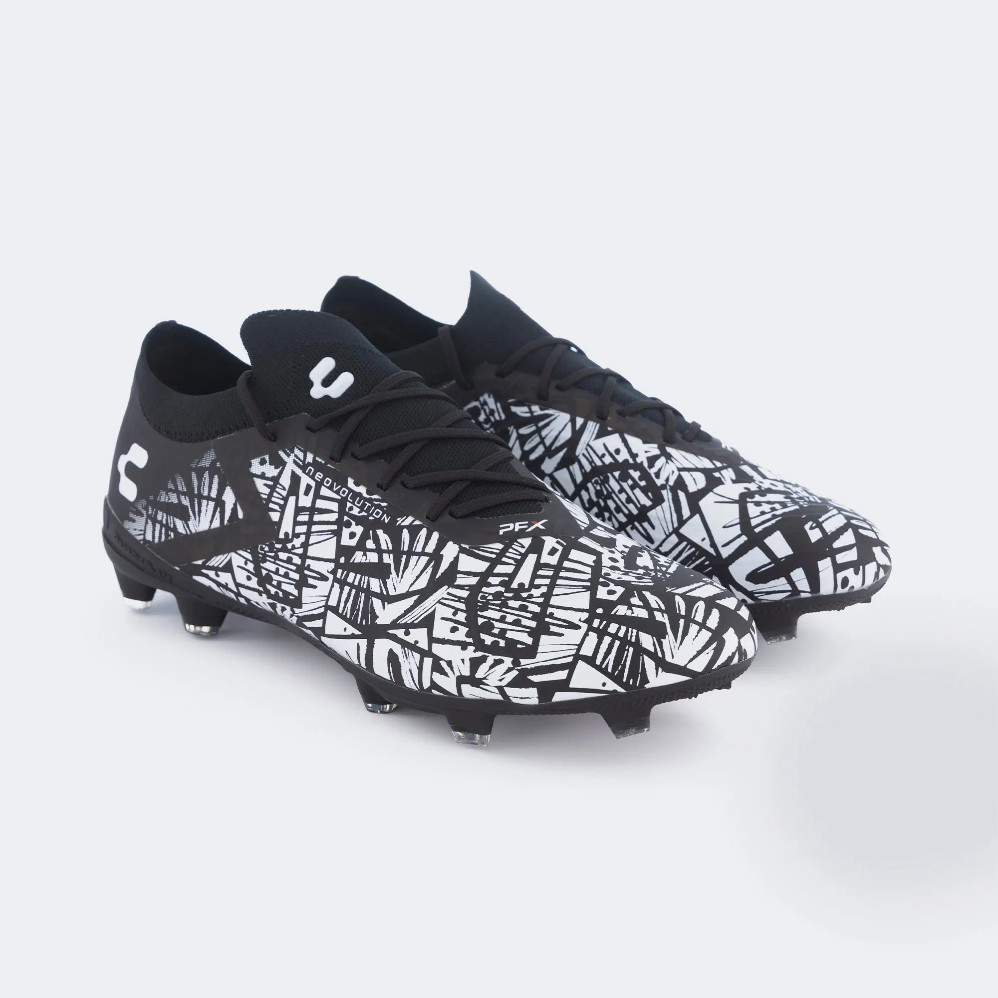 Charly Neovolution PFX Soccer Cleats - Black/White