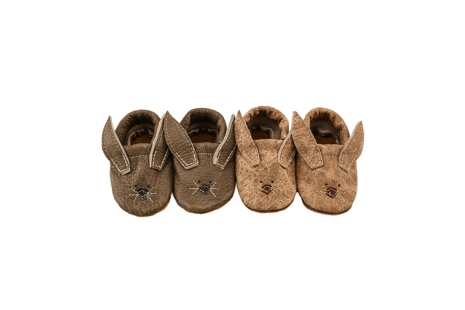 Dovetail & Latte Bunnies // Cute Critters Leather Shoes Baby and Toddler Bunny