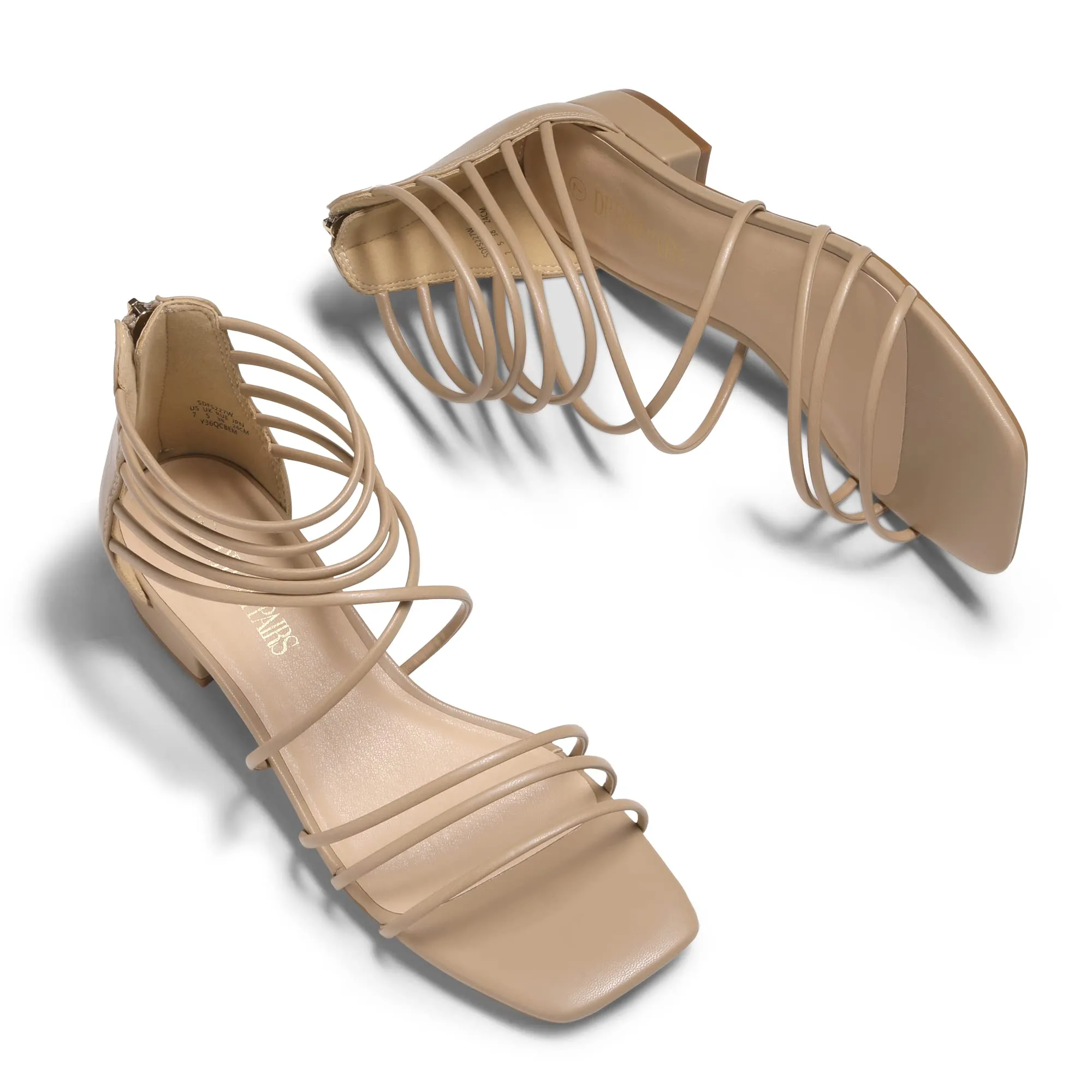 Dream Pairs Summer Dressy Flat Girls Comfortable Gladiator Stappy Low Heel Sandals Shoes