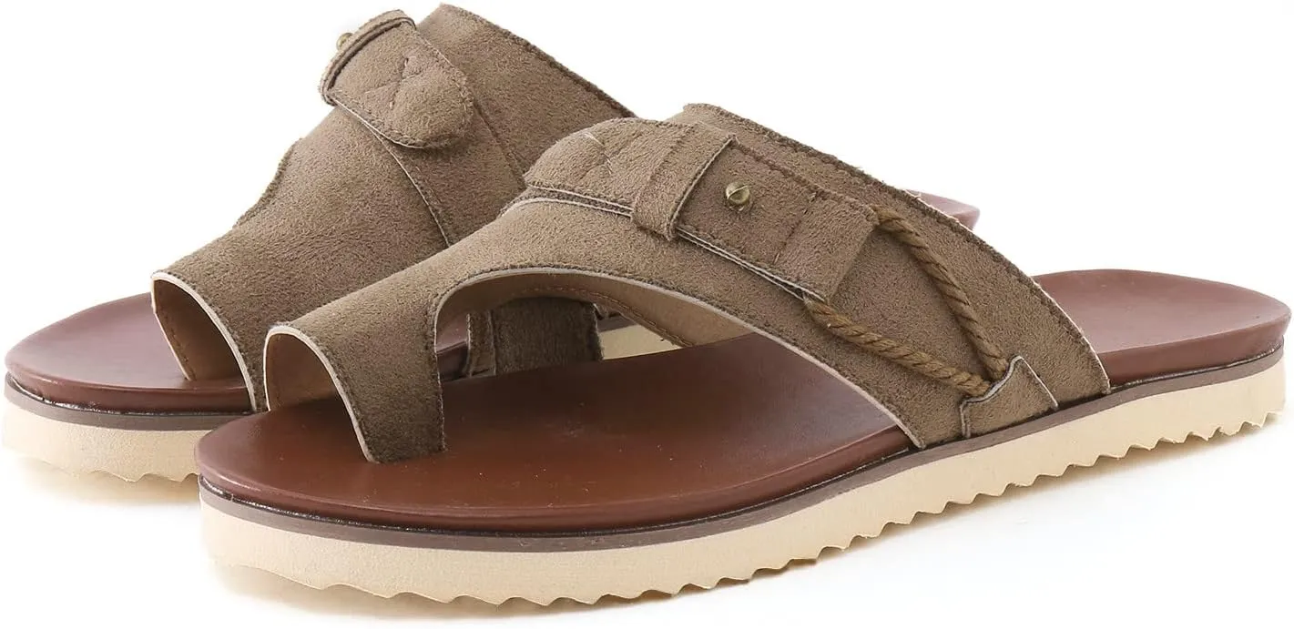 Eduaver Sandals for Women Dressy Summer, Womens Retro Thong Sandals Roman Beach Sandals Ring Toe Shoes Sandals Slippers