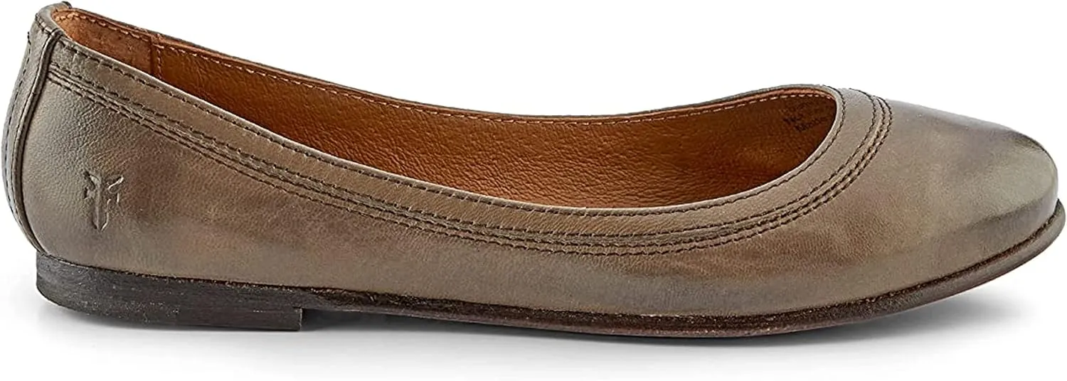 Frye Carson Ballet Flats for Women Featuring Premium Tumbled Leather with Leather Lining and Leather Outsole  3/8" Heel