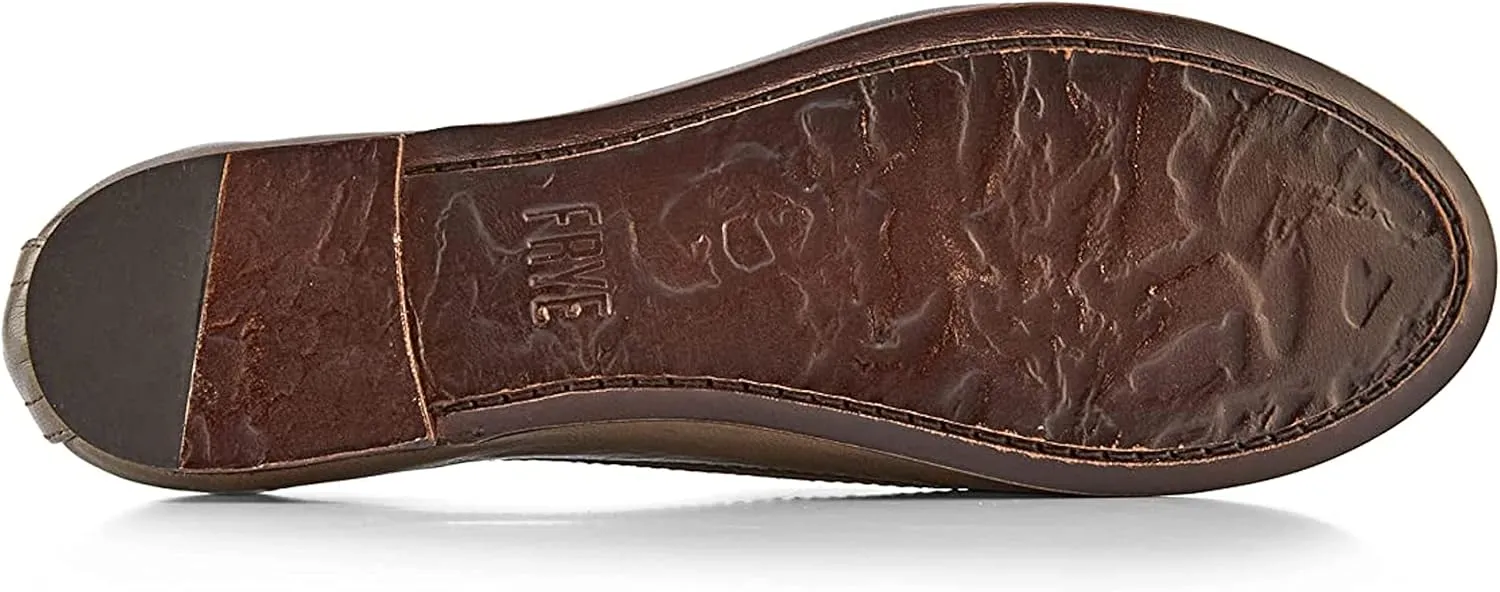 Frye Carson Ballet Flats for Women Featuring Premium Tumbled Leather with Leather Lining and Leather Outsole  3/8" Heel