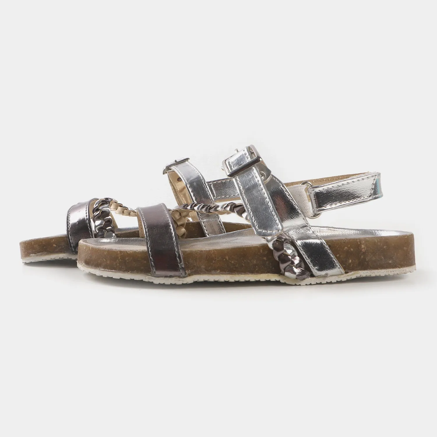 Girls Sandal 40-105  - Silver/Green