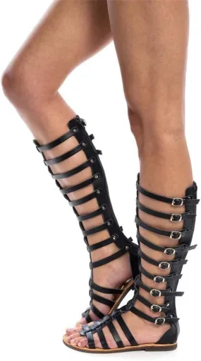HINDOLA Gladiator Sandals for Women Summer Casual Clip Toe Sandal Ankle Strappy Roman Flat Sandals Lace Up Open-Toe Thong Sandals