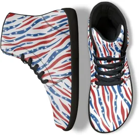 Jeiento Animal Print Barefoot High Top Sneaker Tennis Shoes Comfort Sports Fitness Running Shoes for Men