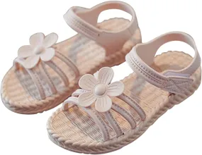 Kids Girl Boy Baby Shoes Summer Sandals Premium Anti-Slip Soft Sole Shoes Princess Beach Shoes (Pink, 10 Little Child)