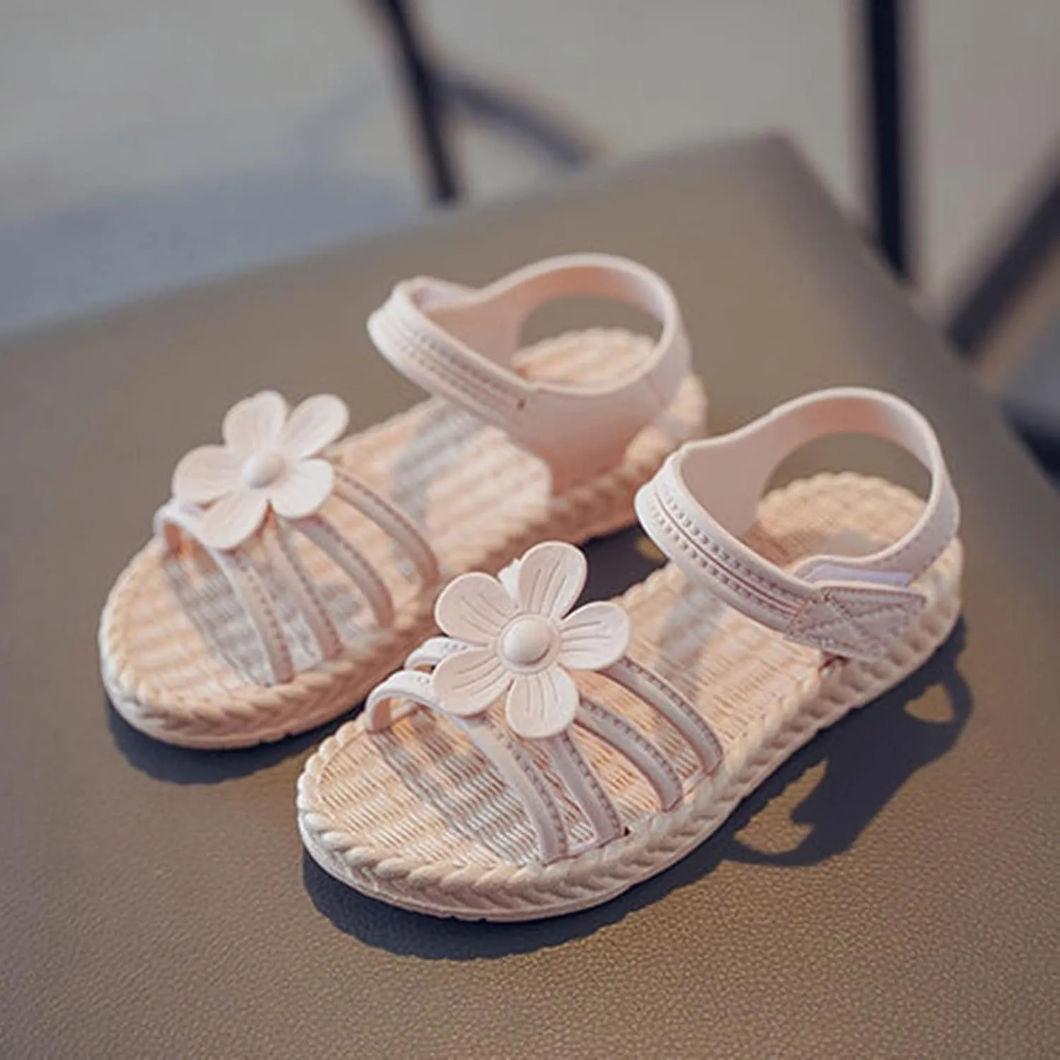 Kids Girl Boy Baby Shoes Summer Sandals Premium Anti-Slip Soft Sole Shoes Princess Beach Shoes (Pink, 10 Little Child)