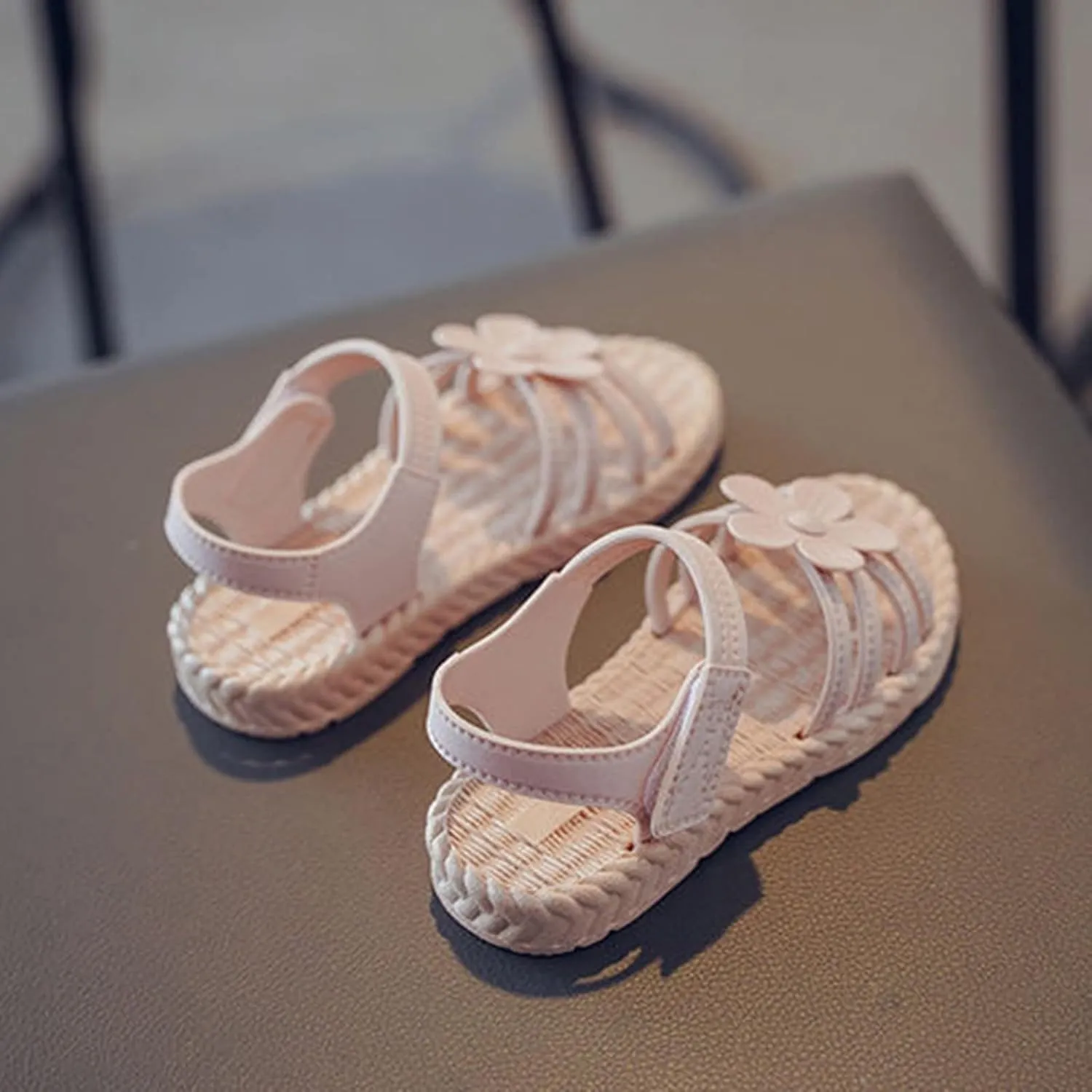 Kids Girl Boy Baby Shoes Summer Sandals Premium Anti-Slip Soft Sole Shoes Princess Beach Shoes (Pink, 10 Little Child)