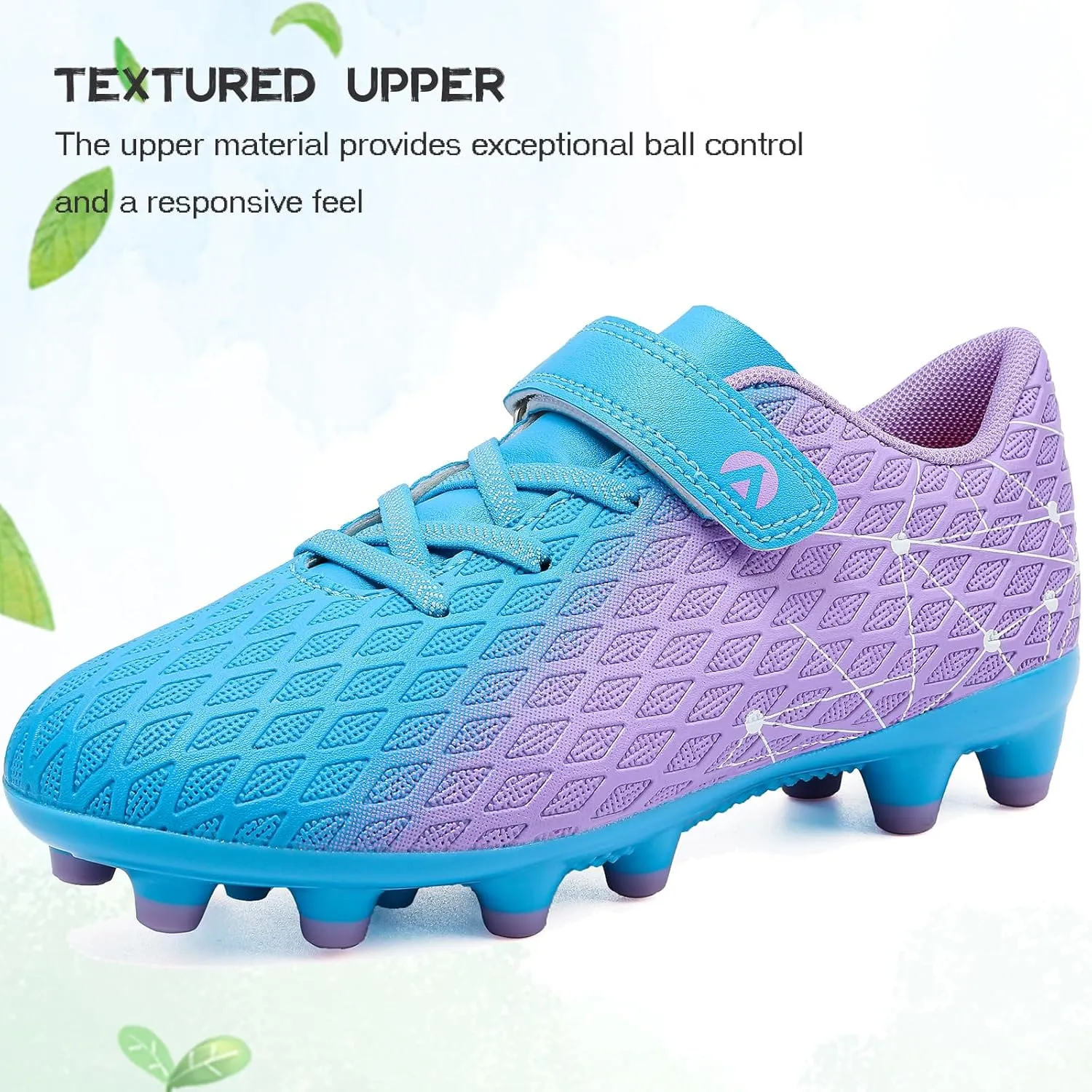Kids Soccer Cleats Boys Girls Firm Ground Soccer FG/AG Soccer Athletic Outdoor Football Shoes Youth Turf Soccer Cleat Soccer Shoes for Little/Big Kid