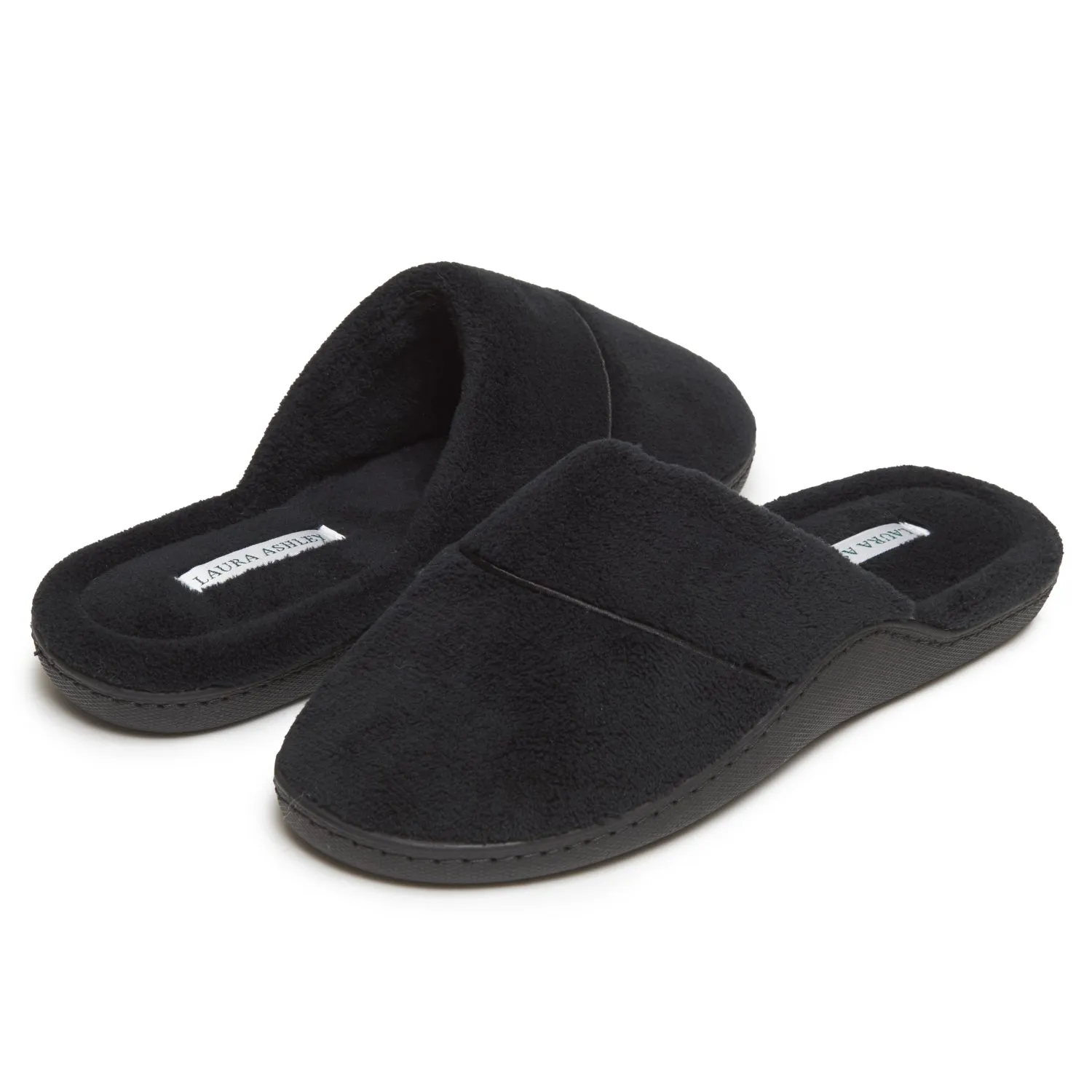 Laura Ashley Women's Spa Slip-On Rugged Scuff Slippers with Memory Foam | House Slippers with Cushioned Insole for Ladies