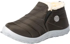 Lausiuoe Snow Boots For Women Waterproof Insulated Non Slip Winter Shoes Slip On Ankle Booties Fur Lined Outdoor Sneakers