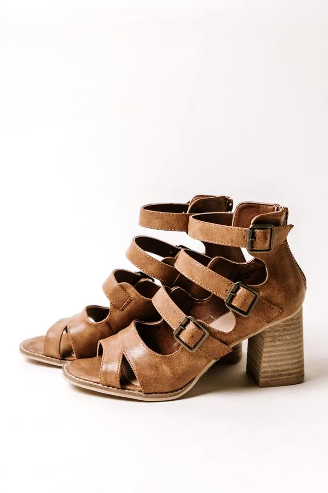 Marjorie Strappy Heel in Brown