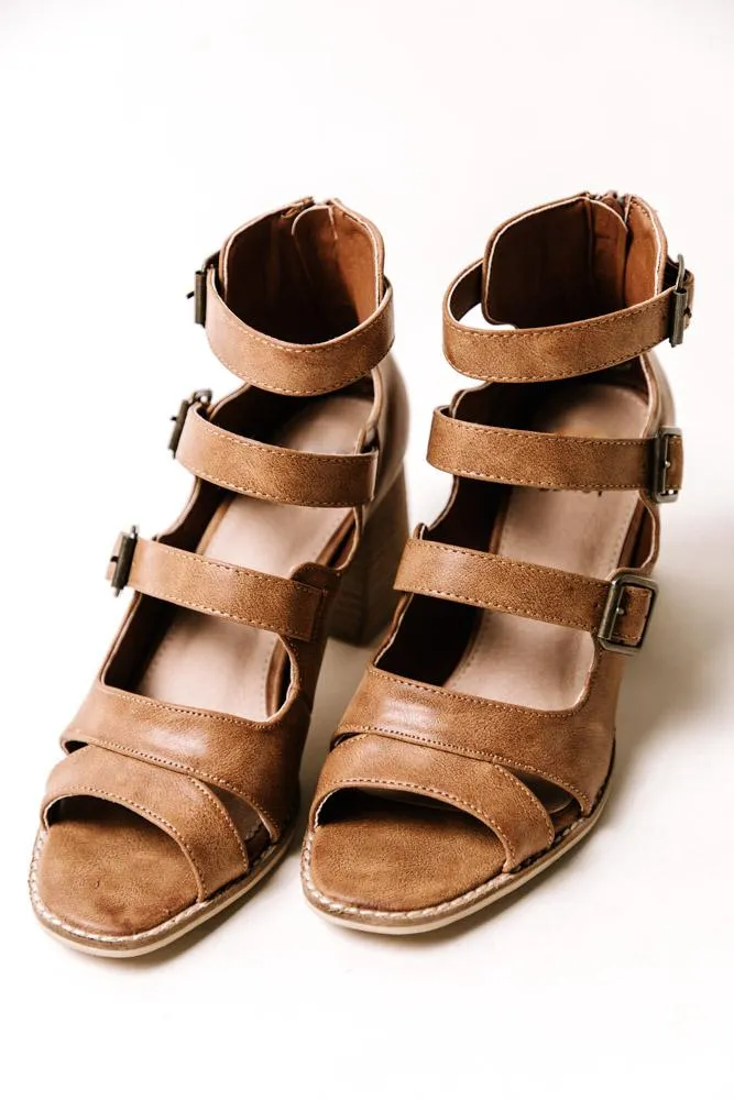 Marjorie Strappy Heel in Brown