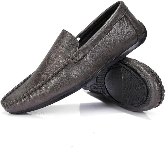 Men Luxury Fashion Loafers Shoes Brown British Fashion Slip-On Outdoor Comfortable Business Dress Shoes Men Shoes