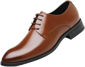 Men's Black Patent Leather Oxford Dress Shoes, Lace-Up Comfortable Formal Shoes, Soft Leather Business Oxfords for Wedding, Prom & Social Events