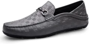 Men's Casual Formal Business Oxford Mens Loafers & Slip-Ons Dress Shoes Plaid Upper Tuxedo Shoes for Men