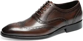 Men's Dress Shoes - Modern Cap Toe Oxford in Genuine Leather | Contemporary Dress Shoes with Sleek Silhouette