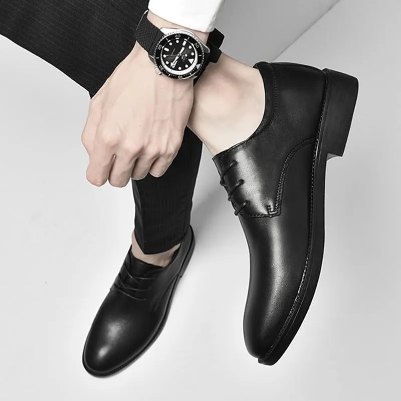 Men's Dress Shoes Summer Fashion Leather Men Oxfords Shoes Classic Lace Up Business Tuxedo Shoes