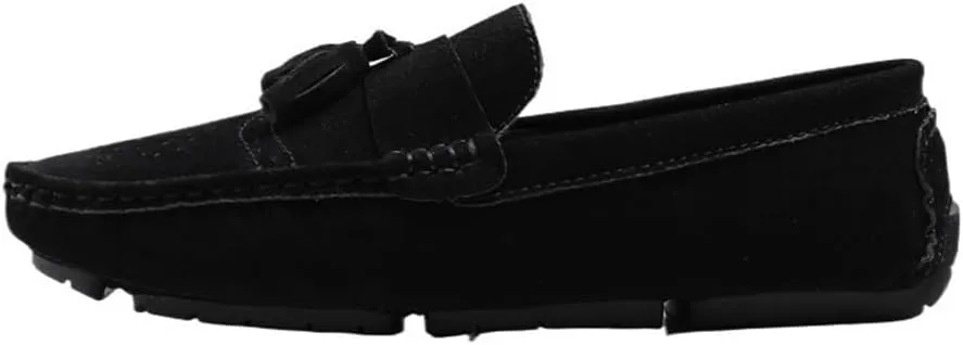 Mens Driving Loafers Pu Leather Moccasins Shoe Outdoor Solid Color Round Toe Slip-on