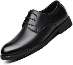 Mens Fashion Pointed Toe Lace-Up Oxford Shoes Elegant Wedding Business Loafers Dress Shoes