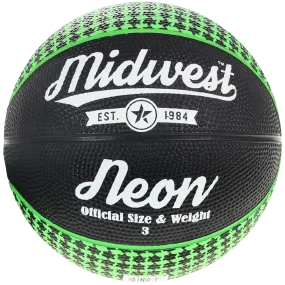Midwest Neon Basketball Black Green All Sizes Available