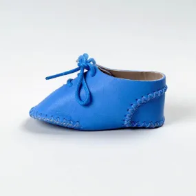 Mini Medan Baby Moccassin | Cobalt Calfskin Leather