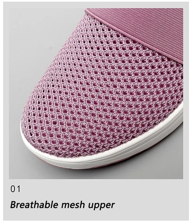 Platform Beach Slippers Women Breathable Mesh Flat Shoes Flip Flops