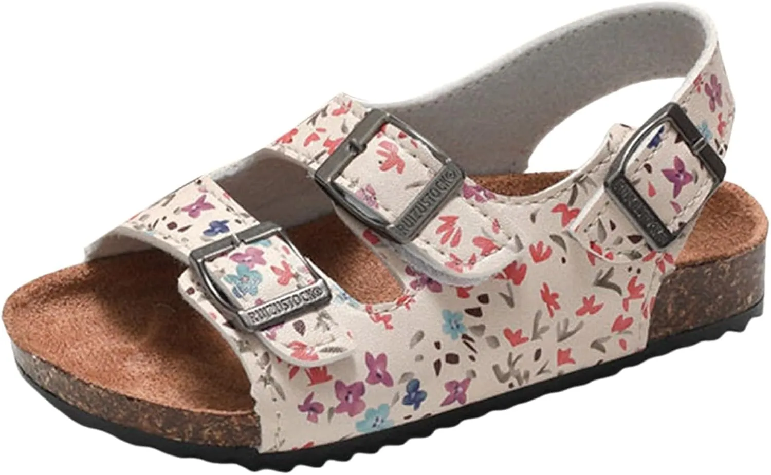 Rui Foot Spring And Summer Children Boys Girls Cork Sandals One Word Shoes Flip Flops Beach Double Sandals for Girls (Multicolour, 11-11.5 Years)