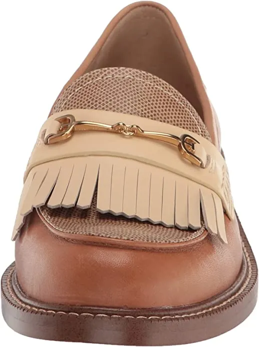 Sam Edelman Cammi Light Cuio Brown/Chai Cream/Eggshell Almond Toe Slip On Loafer
