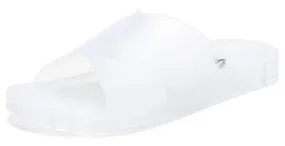 Sam Edelman Jelly Jaylee Colorblock Translucent Slip On Slide Sandals White