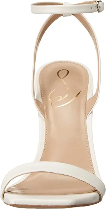 Sam Edelman Orchid White Ankle Strap Open Toe Stiletto High Heel Sandals