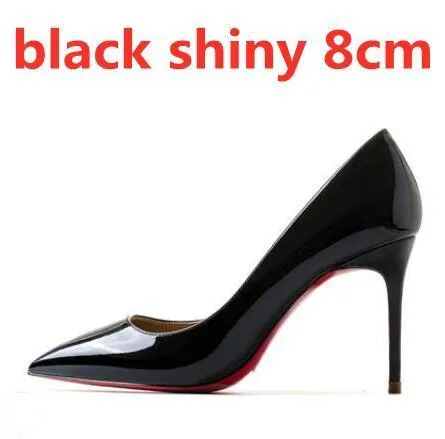 SEXEMARA Classic Patent Leather Multi Choice Heel Stiletto Shoes