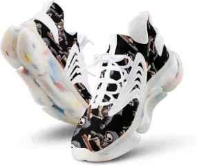 Skateboard Skull Mens Sneakers Running Shoes Lightweight Athletic Shoes for Jogging Walking Gym