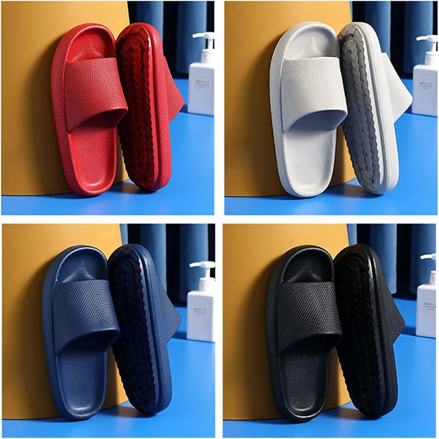 Slides for Men Shower Shoes Women Cloud Slippers for Men Slides Women Lightweight Spa Indoor Slippers