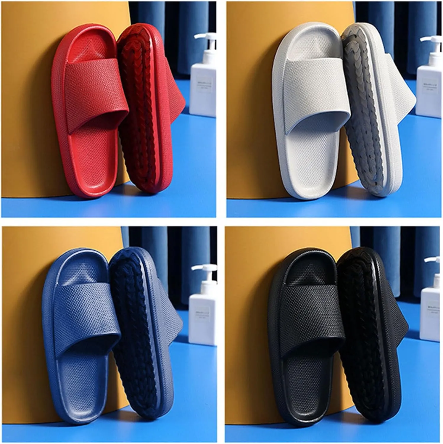 Slides for Men Slides for Women Cloud Slippers Men Shower Shoes Women Dorms House Non Slip Slippers