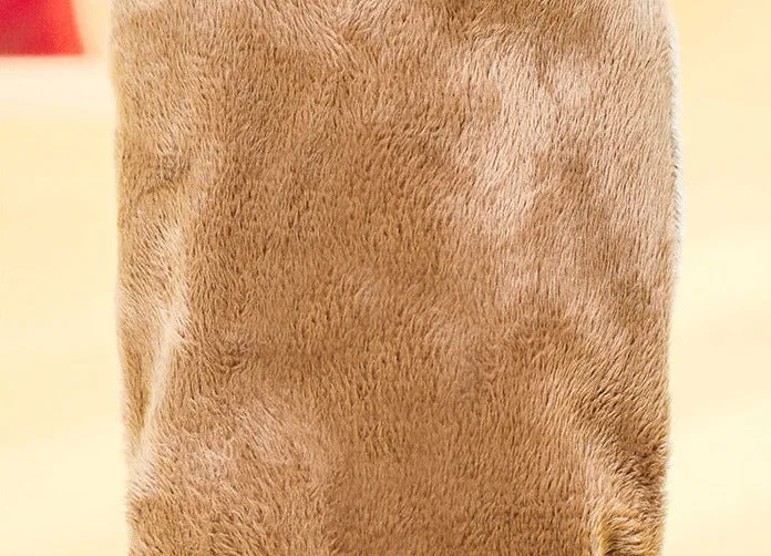 Stretchy chunky heels thigh boots