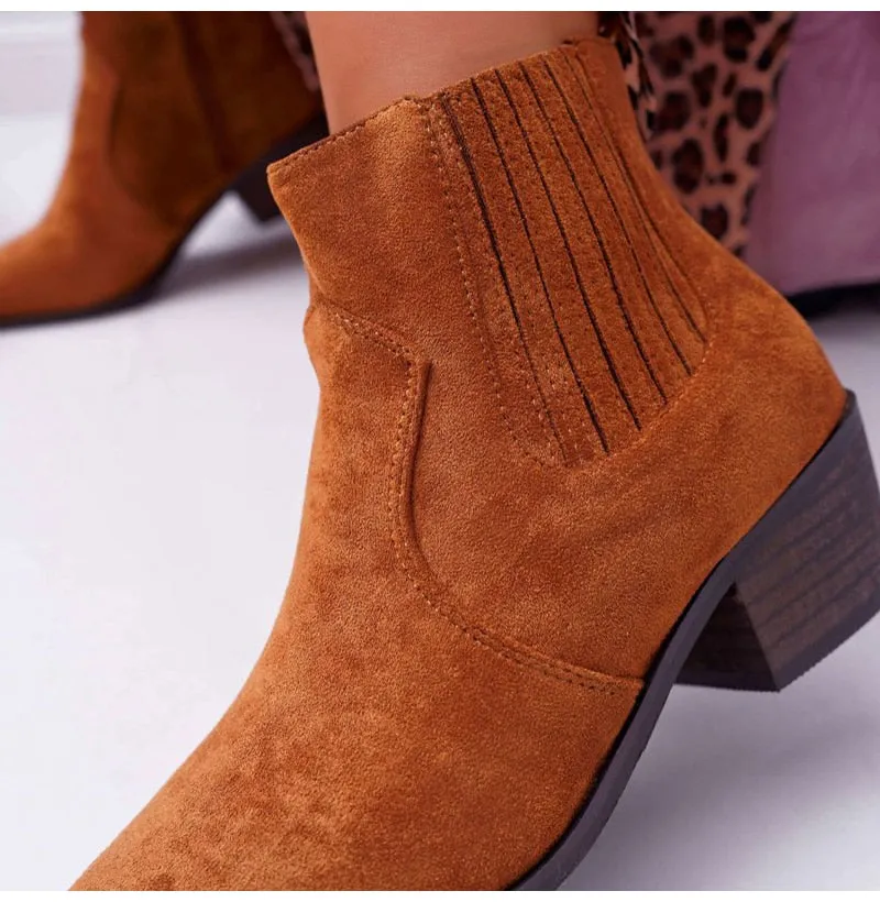 Suede Pointed Toe Chelsea Boots